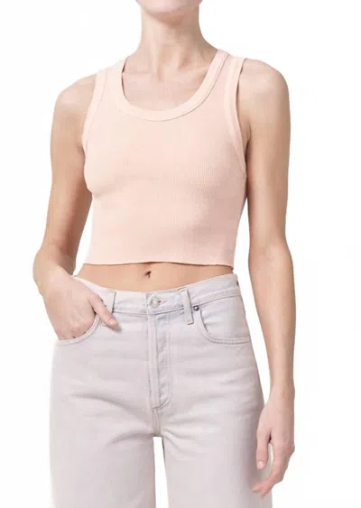 Agolde Cropped Poppy Tank Top In Sprinkle In Neutral