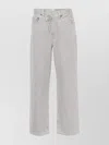 Agolde Denim Trousers With Belt Loops In White