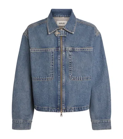 Agolde Croydon Denim Jacket In Blue