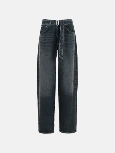Agolde 'cuffed' Black Cotton Jeans
