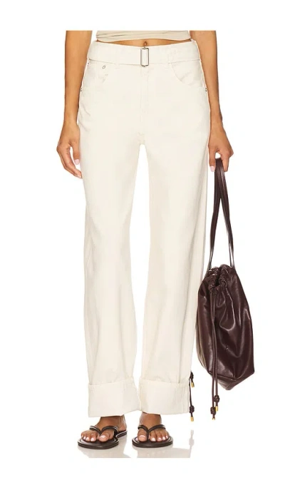 Agolde Cuffed Taper Jeans In Brown