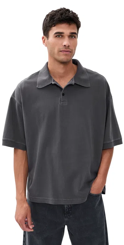 Agolde Curren Polo Shirt Connection In Gray