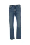 Agolde Classic Slim-fit Five-pocket Jeans With Straight Leg Cut In Blue
