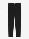 Agolde Slim Fit Denim Trousers With Classic Five-pocket Design In Black