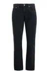 Agolde Regenerated Denim Straight Leg Trousers In Black