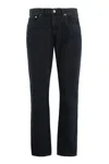 Agolde Regenerated Denim Straight Leg Trousers In Black