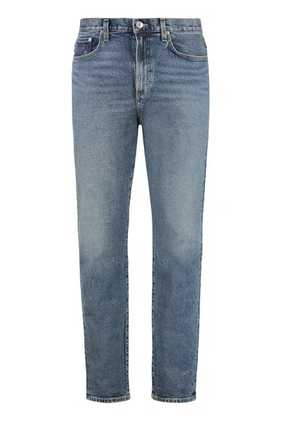 Agolde Straight Leg Denim Trousers With Five Pockets In Multi