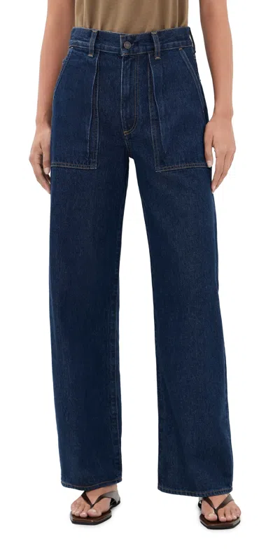 Agolde Curve Utility Jeans Rank In Blue