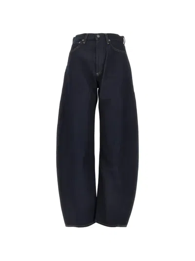 Agolde Curved-leg Jeans In Transparent