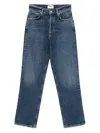 Agolde Harper Jeans Mid Rise Relaxed Straight Jeans Echo In 蓝色
