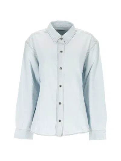 Agolde Cut-out Shirt In Blue