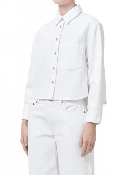 Agolde Dagmar Shirt In Milkshake In Multi