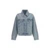 Agolde Denim Jacket With Patch Pockets In Blue