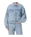 Agolde Blue Charli Oversized Denim Jacket In Blue