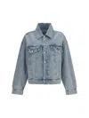 Agolde Denim Jacket With Patch Pockets In Soul