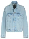 Agolde Denim Dalton Balloon Jacket With In Blue