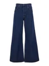 Agolde Lady's Wide-leg Jeans With Five Pockets In Blue