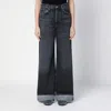 Agolde Dame Cuffed Organic Cotton Wide Leg Jeans In Blue