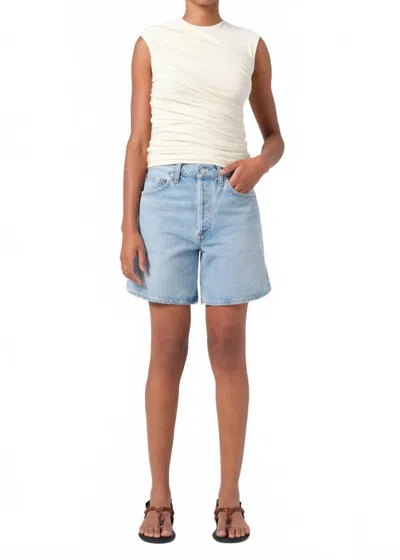 AGOLDE DAME DENIM SHORT IN COAX