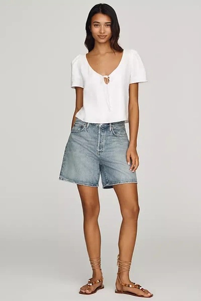 Agolde Dame Denim Shorts In Blue