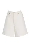Agolde Dame Denim Shorts In White