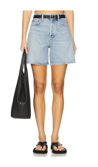 Agolde Dame High Rise Baggy Short In Coax