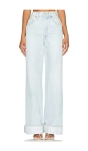 Agolde Dame High Rise Wide Leg In Blue