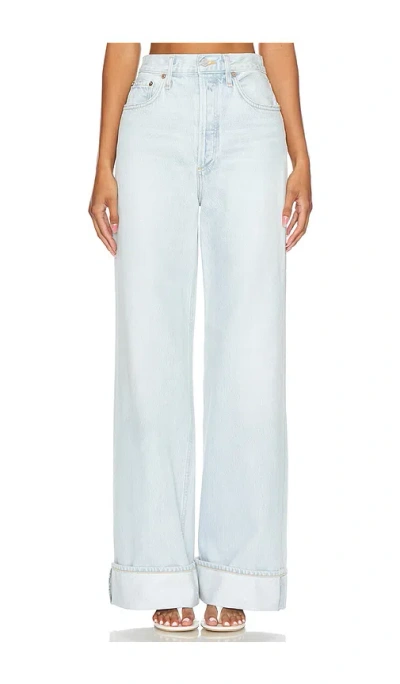 Agolde Dame High Rise Wide Leg In Blue