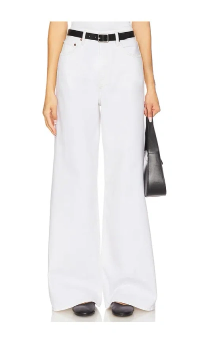 Agolde Womens Fortune Cookie (natural) 90's Straight-leg Mid-rise Cropped Denim Jeans In White