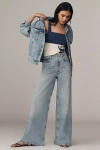 Agolde Dame High-rise Wide-leg Jeans In Blue