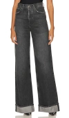 Agolde Dame High Rise Straight Jeans In Black