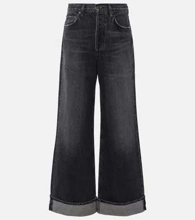 AGOLDE DAME HIGH-RISE WIDE-LEG JEANS