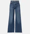 Agolde Dame High-rise Wide-leg Denim Trousers In Blue
