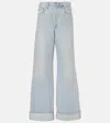 Agolde Low Slung Puddle Straight Leg Jeans In Blue