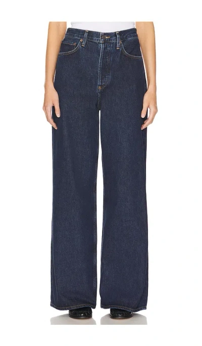 Agolde Womens Reissue (true Ind Rinse) Harper Straight-leg Stretch-denim Jeans In Blue
