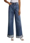 Agolde Dame High Rise Wide Leg Jeans In Control In Blue