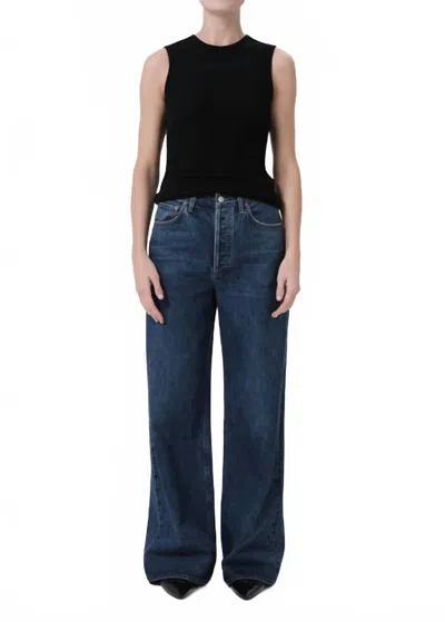 AGOLDE DAME HIGH RISE WIDE LEG JEANS IN ENAMOUR
