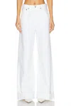 Agolde Dame High Rise Wide Leg Jeans In Fortune Cookie In White