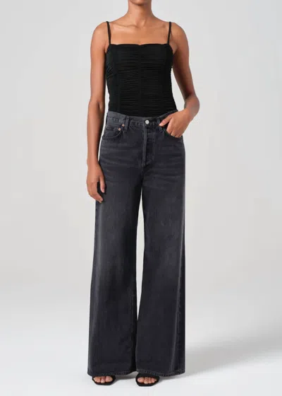 Agolde Dame High Rise Wide Leg No Cuff Jeans In Hitch