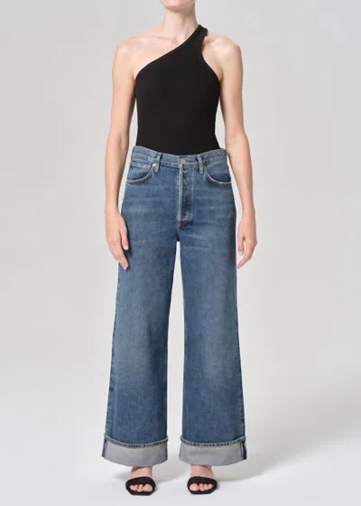 AGOLDE DAME HIGH RISE WIDE LEG PETITE JEAN IN CONTROL
