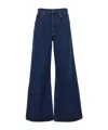 Agolde Lady's Wide-leg Jeans With Five Pockets In Blue