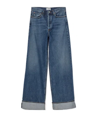 AGOLDE AGOLDE DAME HIGH-WAISTED WIDE-LEG JEANS