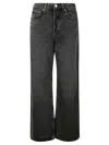 Agolde Blue Jeans With High Waist And Logo Patch On The Rear In Gray