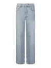 Agolde Dame Jean No Cuff In Conflict In Blue