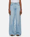 Agolde Ren Distressed Wide-leg Jeans In Clear Blue