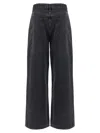 Agolde Vana Fold High Rise Wide Leg Jeans In Arcane In Blue