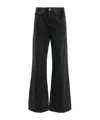 Agolde Dame High Waist Wide Leg Organic Cotton Jeans In Black
