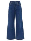 Agolde Low Curve High-rise Wide-leg Jeans In Blue