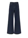 Agolde High Waist Denim Trousers In Black