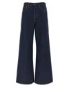 Agolde Lady's Wide-leg Jeans With Five Pockets In Blue